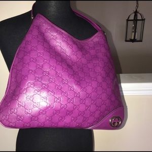 Authentic Gucci leather interlocking G iconic hobo